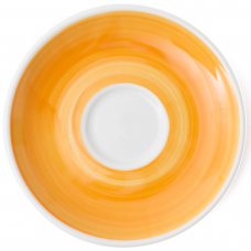 Блюдце espresso 12 см Yellow для серий «Verona/Torino/Roma Millecolori Hand Painted»