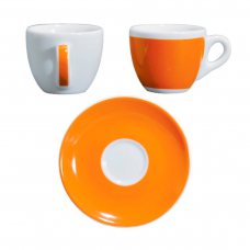 Чашка espresso 75 мл с блюдцем 12 см Orange серия «Verona Millecolori Decal Print»