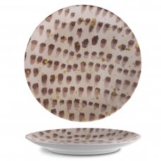 Тарелка круглая 24 см серия «Isabelle» декор «Brown Brush»