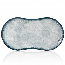 Блюдо овальное 38х20 см (диагональ 38 см), цвет синий (Ambience Blue), серия «Smooth»