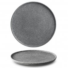 Тарілка кругла 24 см, колір темно-сірий,серія « Granit» (без глазування)