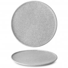 Тарелка круглая 26 см, цвет светло-серый, серия «Granit» (глянцевое глазирование).