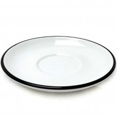 Блюдце cappuccino, cappuccino large 14,5 см Pennellessa Black rims для серий «Verona», «Torino
