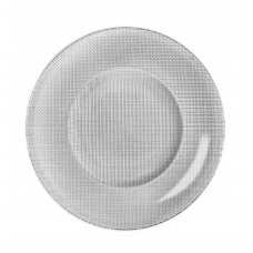 Блюдо скляне колір срібне 31 см