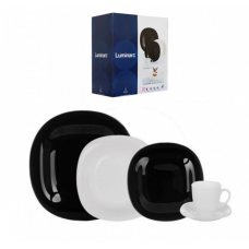 Сервіз столовий «Carine Black&White» 30 предметів Luminarc N1500 чорно-білий
