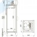 Габарити дводверної холодильної шафи з глухими дверима CV110-Gm