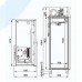 Габарити дводверної холодильної шафи з глухими дверима CB114-G