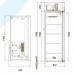 Габарити дводверної холодильної шафи з глухими дверима СВ114-Gm