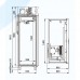 Габариты двухдверного холодильного шкафа с глухими дверями  CM110-G