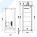 Габарити дводверної холодильної шафи з глухими дверима CM110-Gm