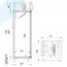 Габарити холодильної шафи зі скляними дверима DM105-S версия 2.0
