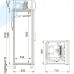 Габарити холодильної шафи зі скляними дверима DM105-G