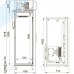 Габарити холодильної шафи зі скляними дверима DM110SD-S ВЕРСІЯ 2.0