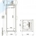 Габарити холодильної шафи зі скляними дверима DM107-G