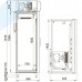 Габарити холодильної шафи зі скляними дверима DM114SD-S ВЕРСІЯ 2.0
